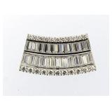 Elegant 12.50 ct White Topaz Baguette Pendant