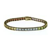 14kt Gold Genuine 24.50 ct 7" Gemstone Bracelet