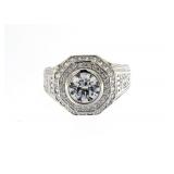 Bezel Set 2.50 ct White Topaz Solitaire