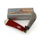 Case XX Red Patriotic Hawkbill Knife