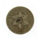 1852 - 3 Cent Silver Piece