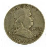 1950-D Franklin Silver Half Dollar