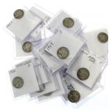 Collection (22) Better Date Mercuy Silver Dimes