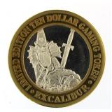 Excalibur Casino .999 Fine Silver Game Token