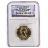 2007-D Brilliant Uncirc. John Adams Dollar