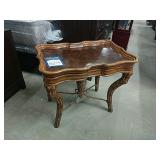 Butler Leather Top Tray Table