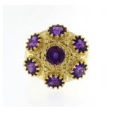 Antique Style 4.00 ct Amethyst Dinner Ring