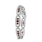 Mid Century Style Ruby Tennis Bracelet