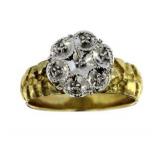 14kt Gold Kentucky Cluster Diamond Ring