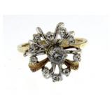 14kt Gold Antique 3/4 ct Diamond Solitaire Ring