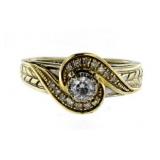 10kt Gold Brilliant 1/5 ct Diamond Ring