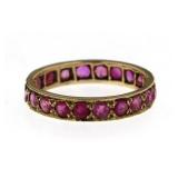 10kt Gold Genuine 2.00 ct Ruby Eternity Band