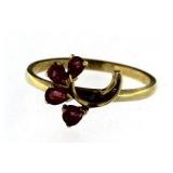 10kt Gold Genuine Ruby Ring Guard