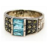 Vintage Blue Tourmaline Dinner Ring