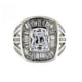 Cushion Cut 6.45 ct White Topaz Designer Ring