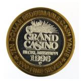 Grand Casino Biloxi, MS .999 FineSilver Game Token