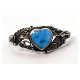 Antique Enamled Heart Ring