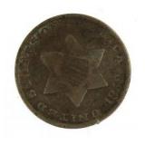 1852 Silver 3 Cent Piece