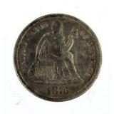1876 Seated Liberty Silver Dime