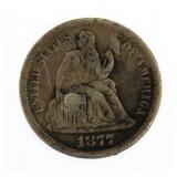 1877 Seated Liberty Silver Dime