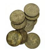 (9) Washington Silver Quarters