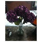 Accent Vase With Purple Flowers