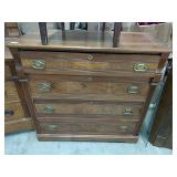 Antique Walnut 3 Drawer Chest