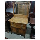 Antique Oak Washstand Matches 18ab