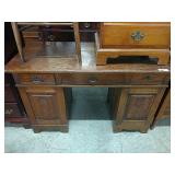 Antique Oak Carved Desk