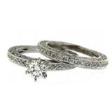 14kt Gold Brilliant 2.12 ct 2 pc Diamond Bridal