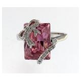 Radiant Cut 6.50 ct Pink Sapphire Dinner Ring