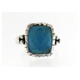 Genuine 4.00 ct Turquoise Solitaire Ring