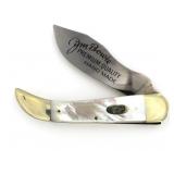 Jim Bowie Pearl Handle Large Folding Hunter Knife
