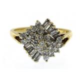 14kt Gold 1.25 ct Baguette Diamond Dinner Ring