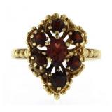10kt Gold Pear Cut 2.00 ct Garnet Cocktail Ring