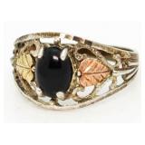 Vintage Black Agate Estate Ring