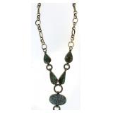 Genuine Turquoise Large Vintage Style Necklace