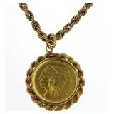 14kt Gold 1914 $2.50 Gold Coin w