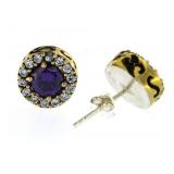 Elegant 2.50 ct Amethyst Stud Earrings