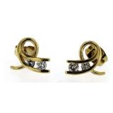 14kt Gold Quality Diamond Earrings