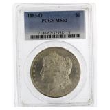 1883-O MS62 Morgan Silver Dollar