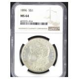 1896 MS64 Morgan Silver Dollar