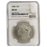 1896 MS63 Morgan Silver Dollar