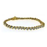 Genuine Round Diamond Tennis Bracelet