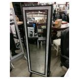 Black led lit jewelry cabinet