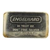 Engelhard .999 Fine Silver 10 Ounce Bar
