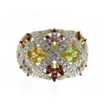 Genuine 2.00 ct Gemstone & Diamond Ring