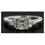 14kt Gold Radiant Cut 1.19 ct Diamond Ring