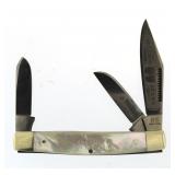 Bulldog Brand Pearl Handle Stockman Knife *NICE
