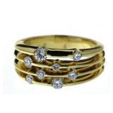 14kt Gold 3/4 ct  VS Diamond Constellation Ring